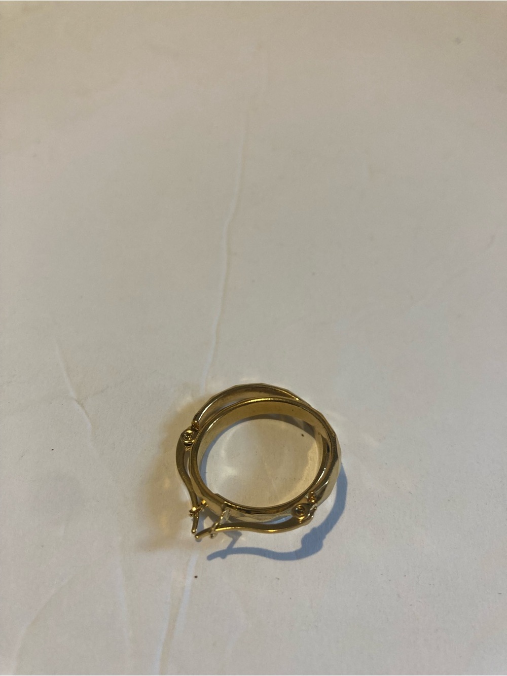 Gold-Tone Women’s Earrings with Decorative Accent